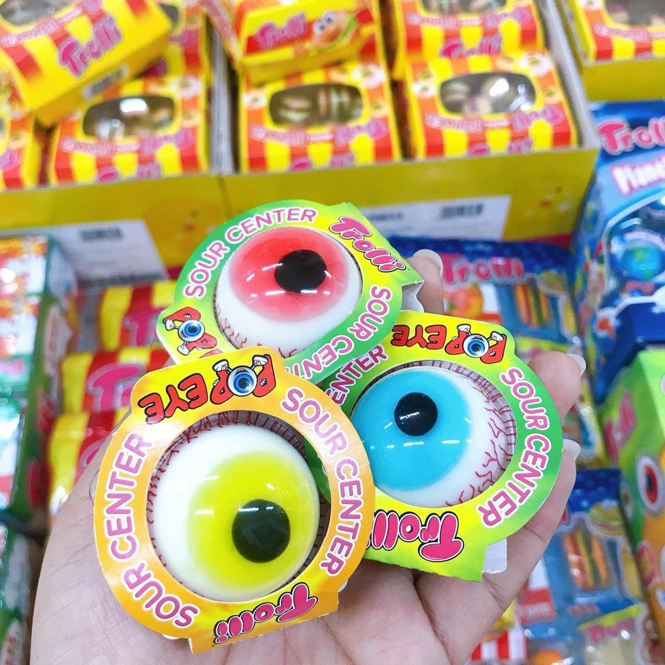 [HÀNG CHUẨN ĐỨC] Kẹo dẻo Trolli Glotzer con mắt (Eyeball) / đị.a cầ.u (Planet) - Đức