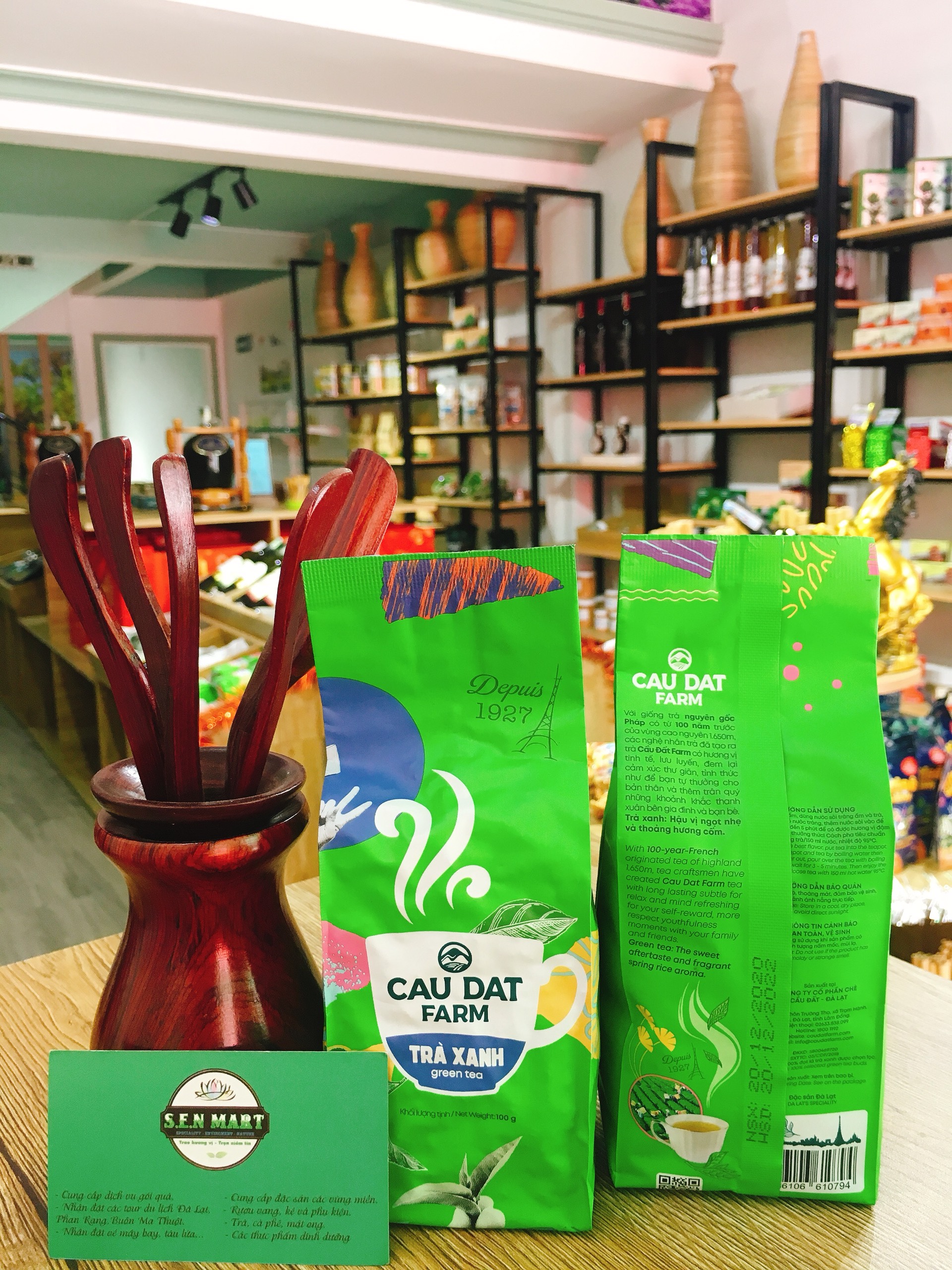 Trà xanh Cầu Đất Farm Gói 100gr