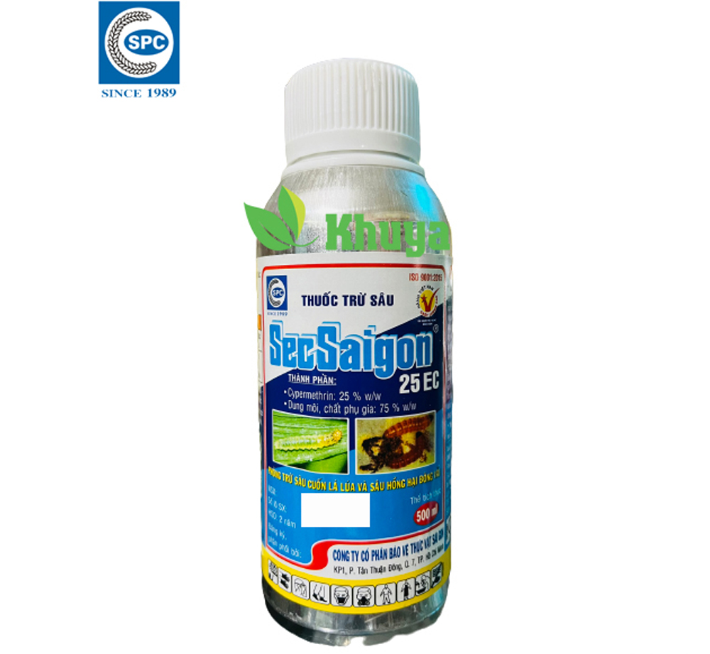 Thuốc trừ sâu secsaigon 25ec 500ml trừ sâu cuốn lá và sâu hồng