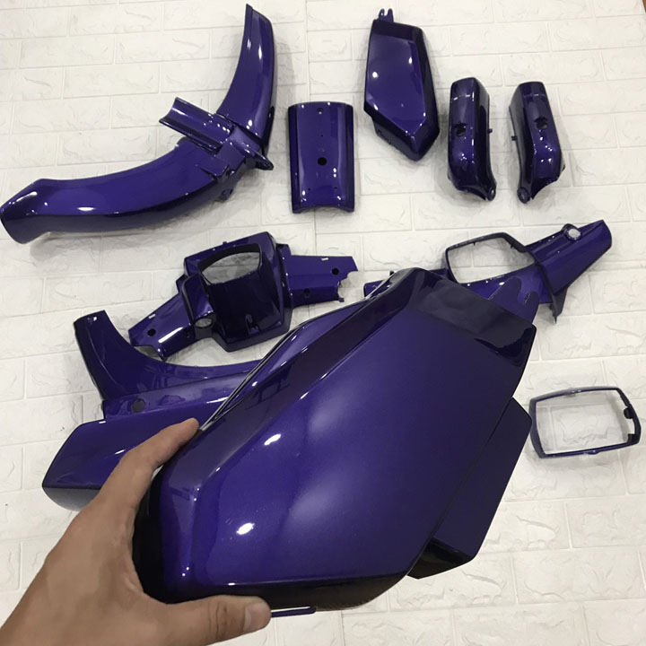 [MIỄN SHIP] Dàn áo xe HONDA-DREAM màu Tím, chất liệu nhựa ABS nguyên sinh - có ƯU ĐÃI MIỄN PHÍ BỘ TEM 3 lớp sịn., , phụ tùng xe máy siêu rẻ
