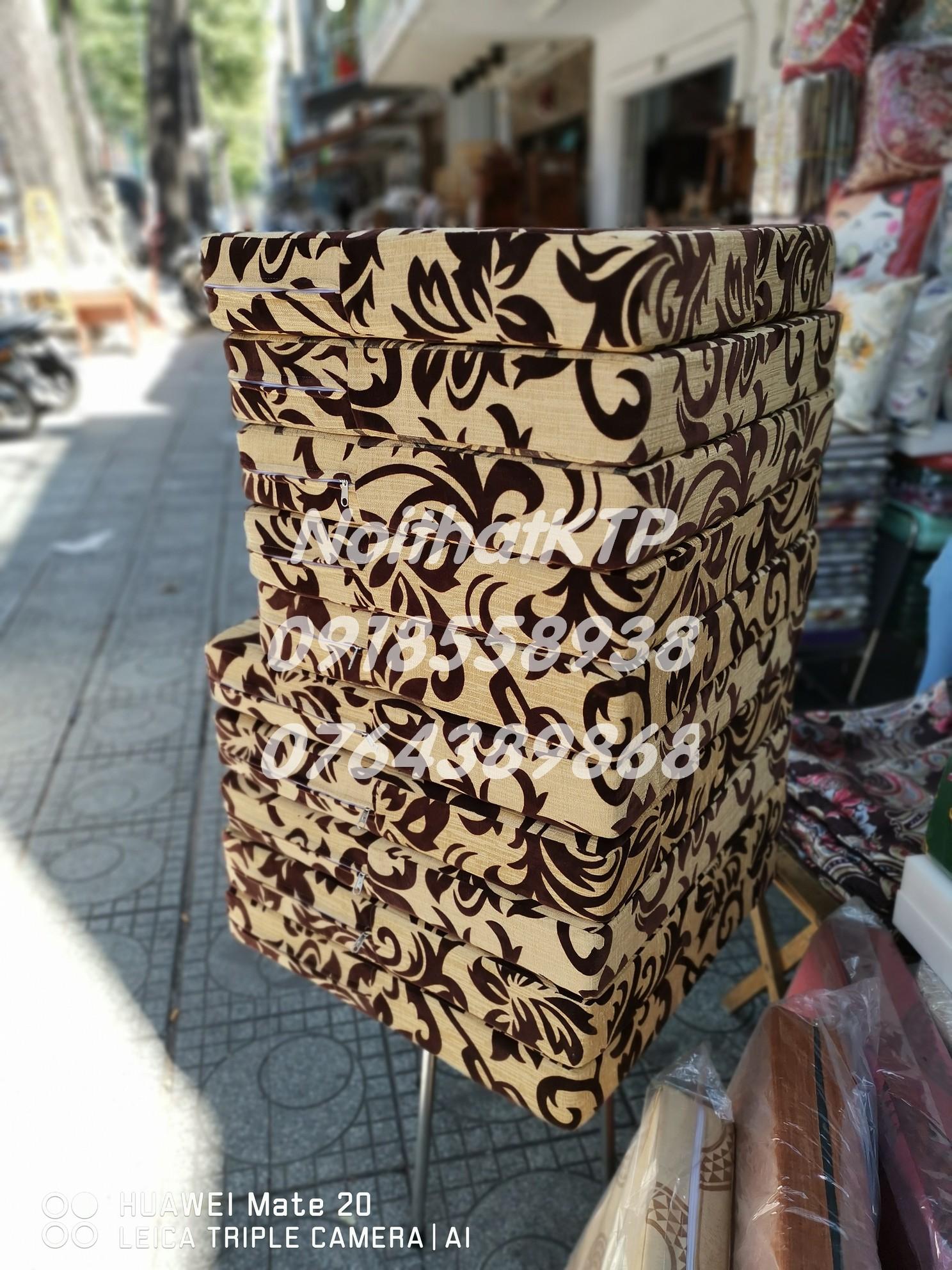 Nệm ngồi NoithatKTP cao cấp dày 5cm hoa văn