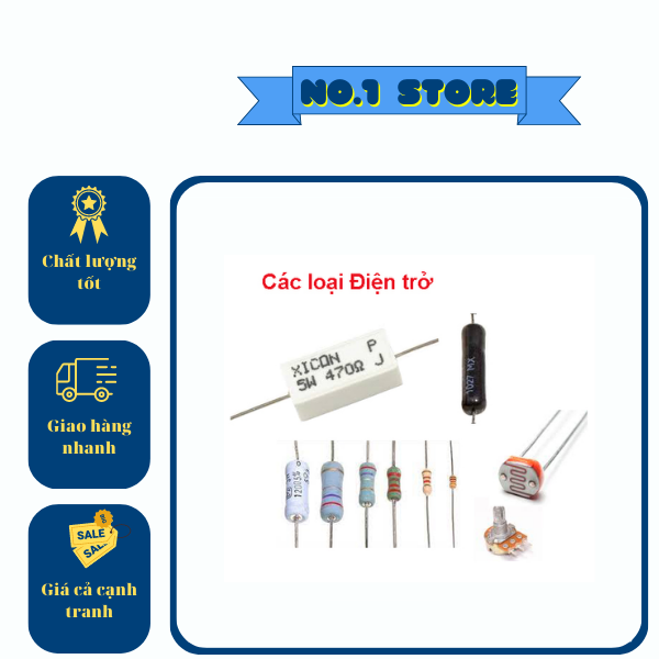 Điện Trở Vạch 1/4W 5% 1K-1M (Túi 50 con) - Linhkien.no1