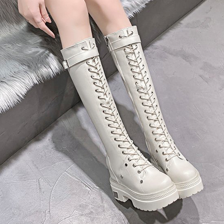 Boots Cổ Lửng Khoá Kéo Phối Đai PB595-4191