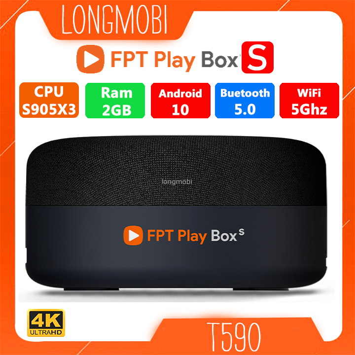 Fpt Play Box S Amlogic S905x3 Android tv 10 Tv Box Tích Hợp Loa Thông Minh Model 2021
