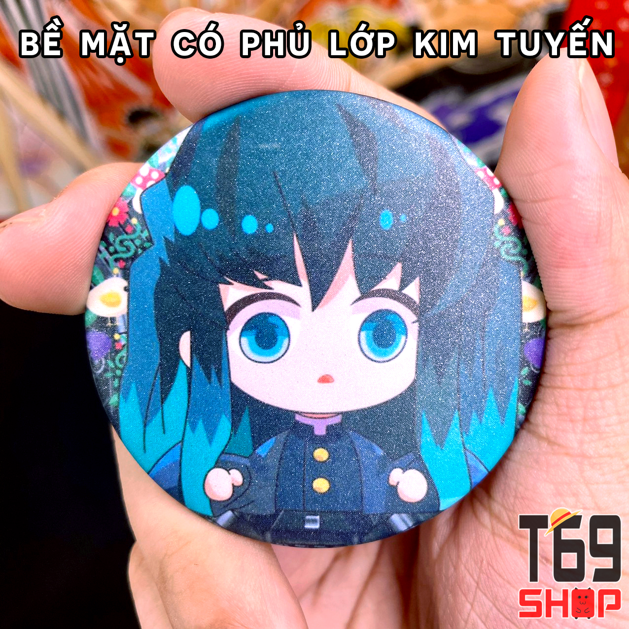 Huy hiệu anime Kimetsu no Yaiba - Chibi ver (Size 5.8cm) [T69 Shop]