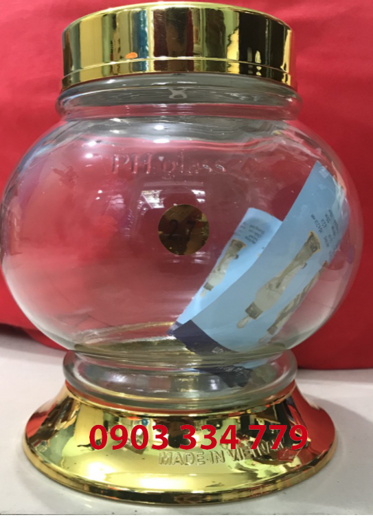 Bình Ngâm rươu sâm thủy tinh 0.9 lít