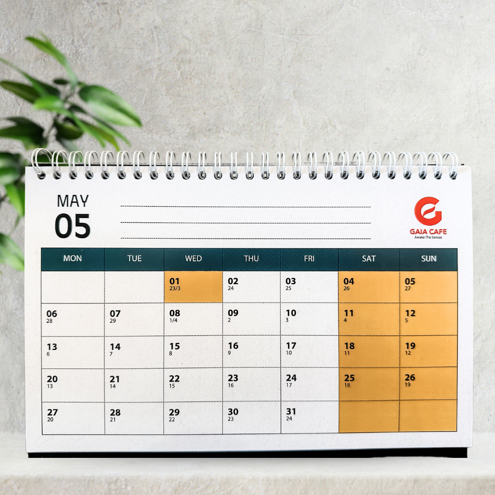 LỊCH ĐỂ BÀN 2024 GIÁP THÌN - GAIA CAFÉ
