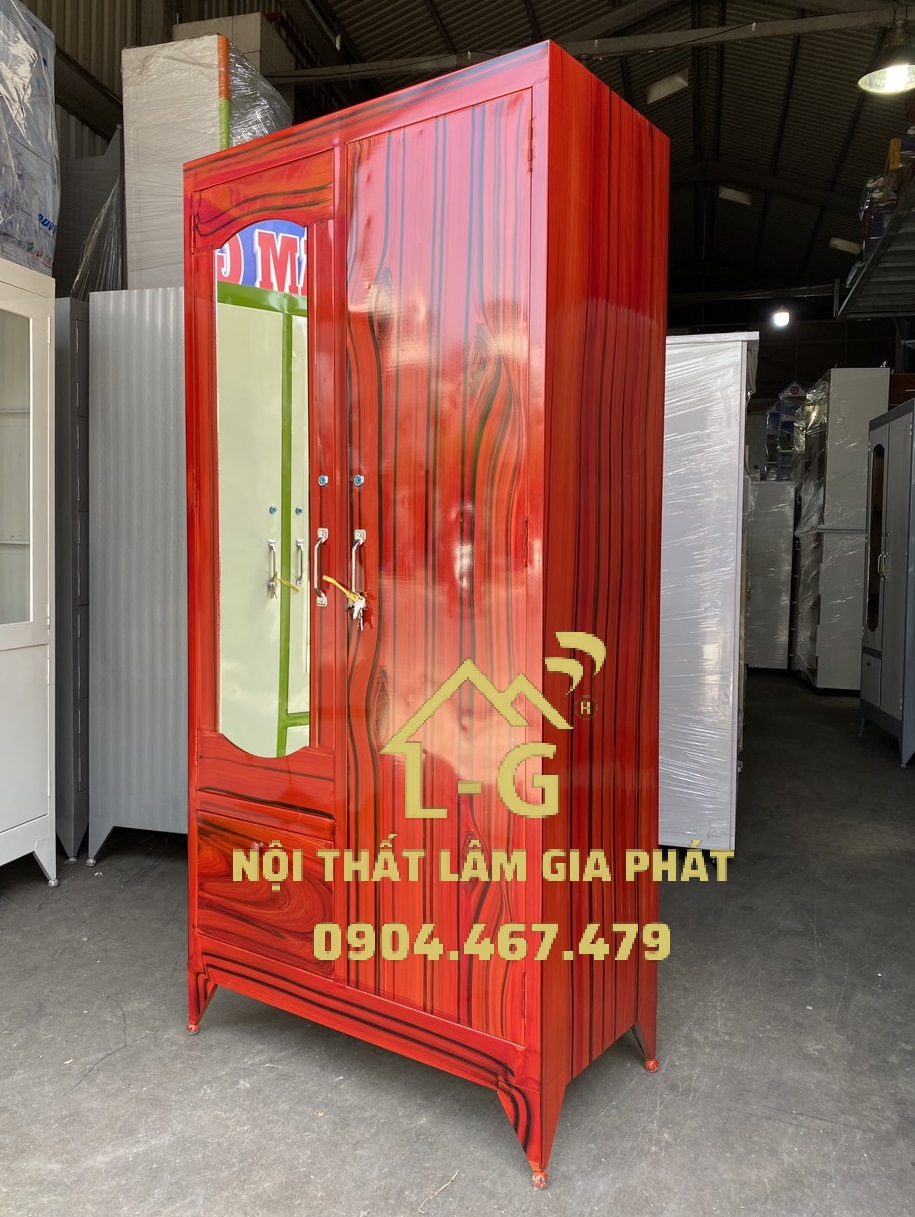 Tủ sắt treo quần áo nhiều màu ngang 90cm cao 1m6