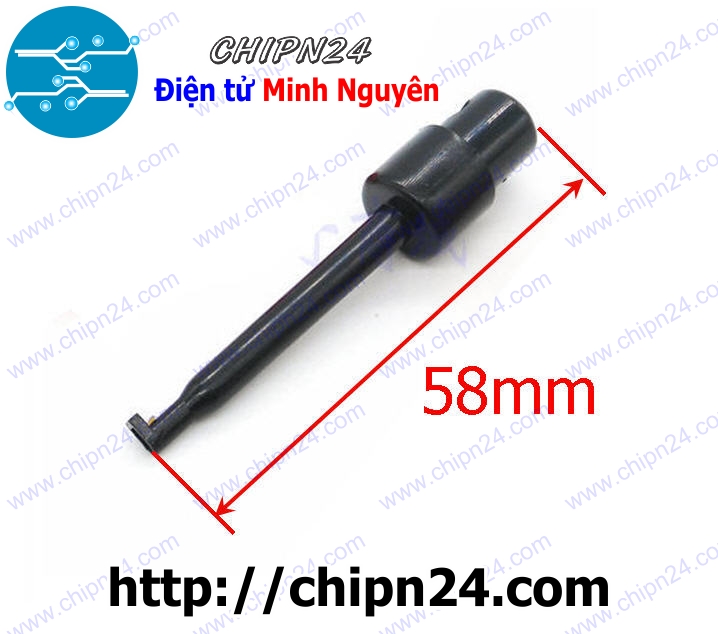Móc lớn đen - móc kẹp test nguồn màu đen loại lớn