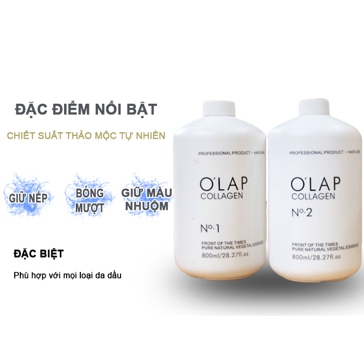 [CHÍNH HÃNG] Uốn Đa Năng(UỐN NÓNG+LẠNH)Olap Colagen 800ml x 2
