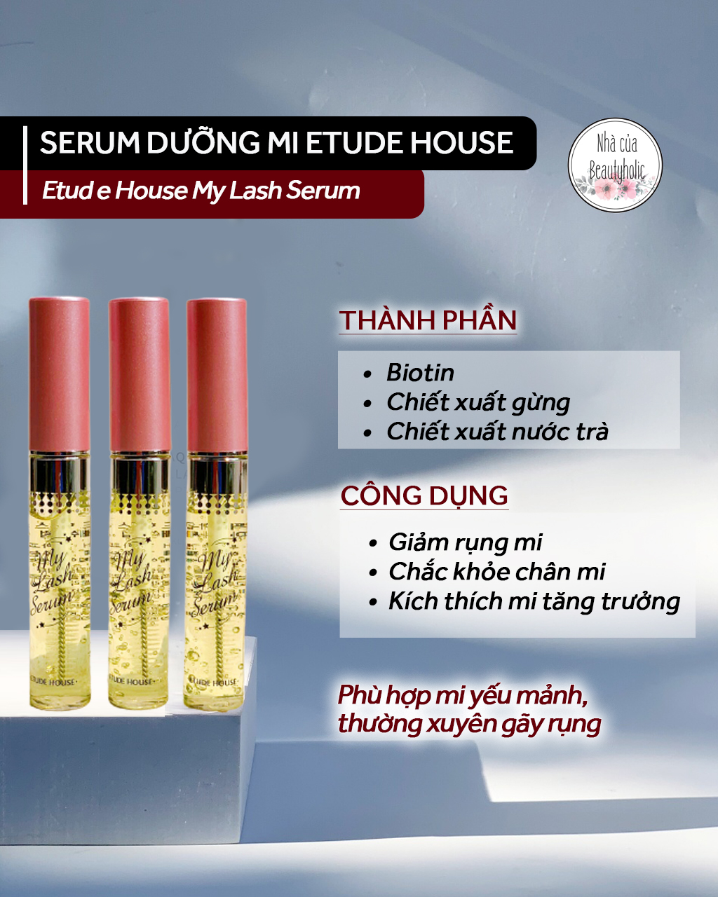 [Nhacuabeautyholic] Serum dưỡng mi ETUDE HOUSE MY LASH SERUM