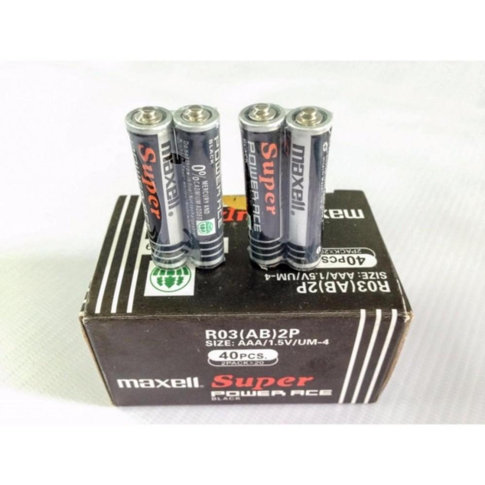 Hộp 40 Viên Pin Tiểu AAA (3A) Maxell Super 1.5V (Đen) Tiện Dụng