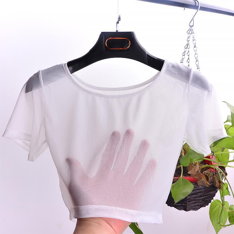 Áo lưới cropptop nữ tay cánh dơi thời trang