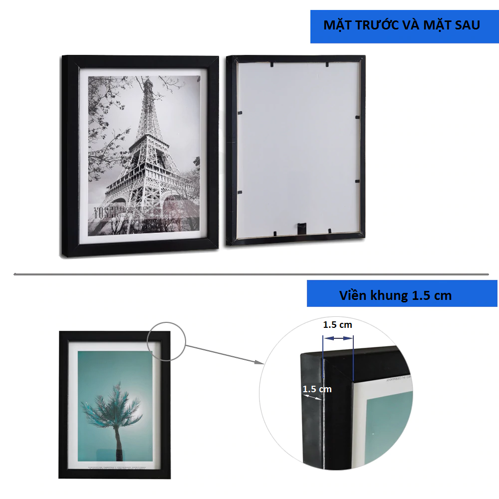 Khung Ảnh Treo tường - Mặt Kính 2mm