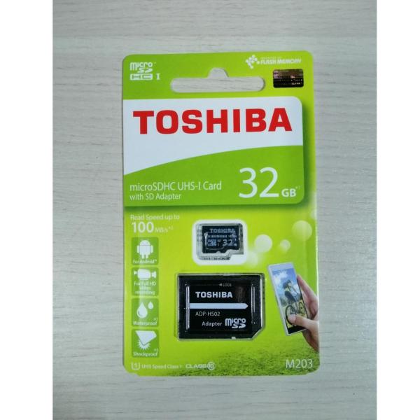 Thẻ nhớ MicroSDHC Toshiba M203 UHS-I Card 32GB 100MB/s + SD Adapter + Tặng giá đỡ hình gấu