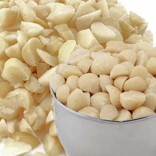 Hạt macca vỡ đôi chưa rang