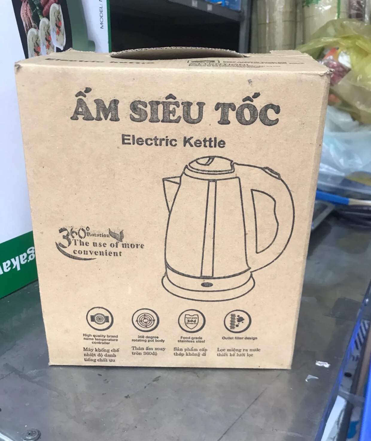 Ấm siêu tốc inox 1,8L Electric Kettle SM-05