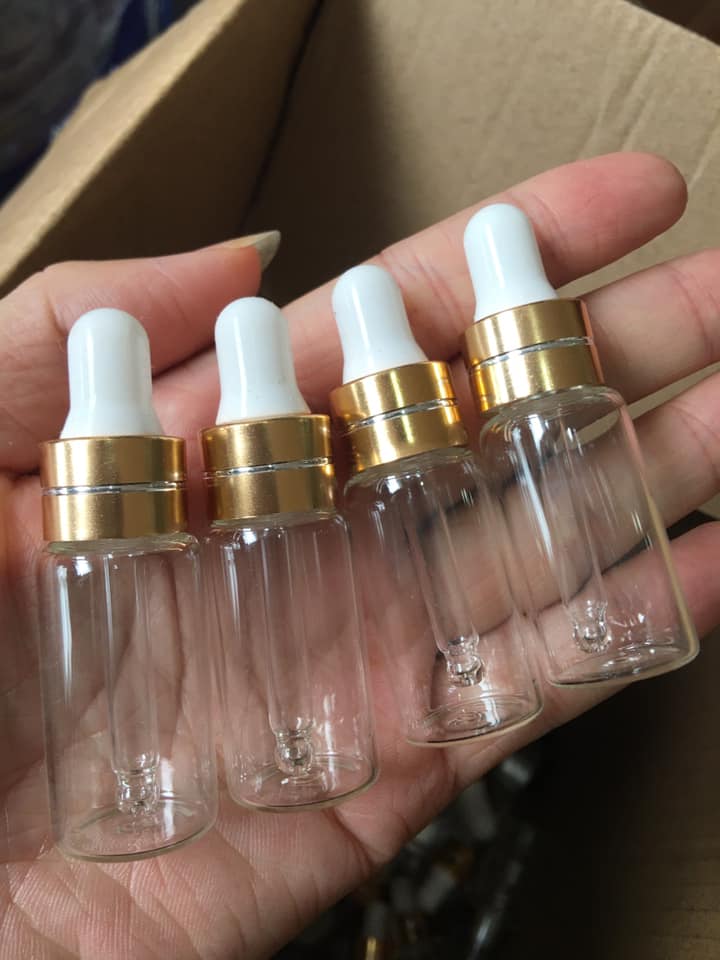 Lọ chiết Serum 5-10ml thủy tinh nắp bóp