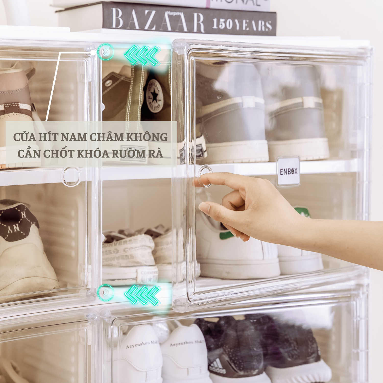 Tủ Giày Độc Thân Enbox Chứa 20 Đôi Giày Dép