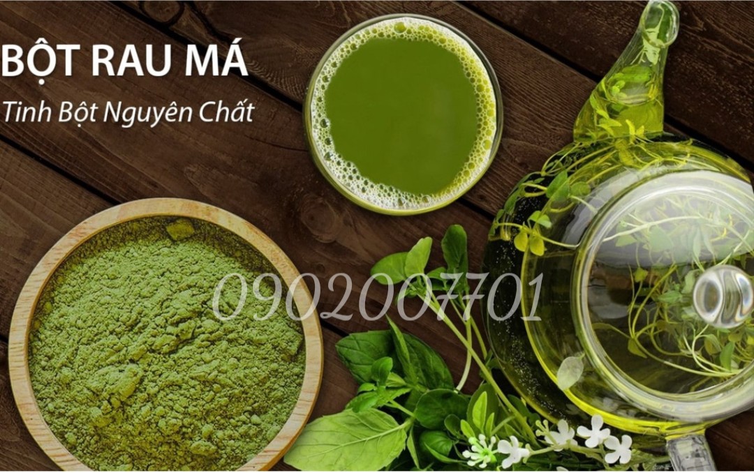 Bột rau má sấy lạnh nguyên chất 100%