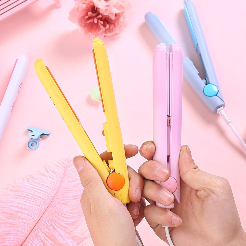 Máy Ép Tóc Mini Hình Thú - Máy Là Tóc, Uốn Duỗi Kẹp Tóc Đa Năng