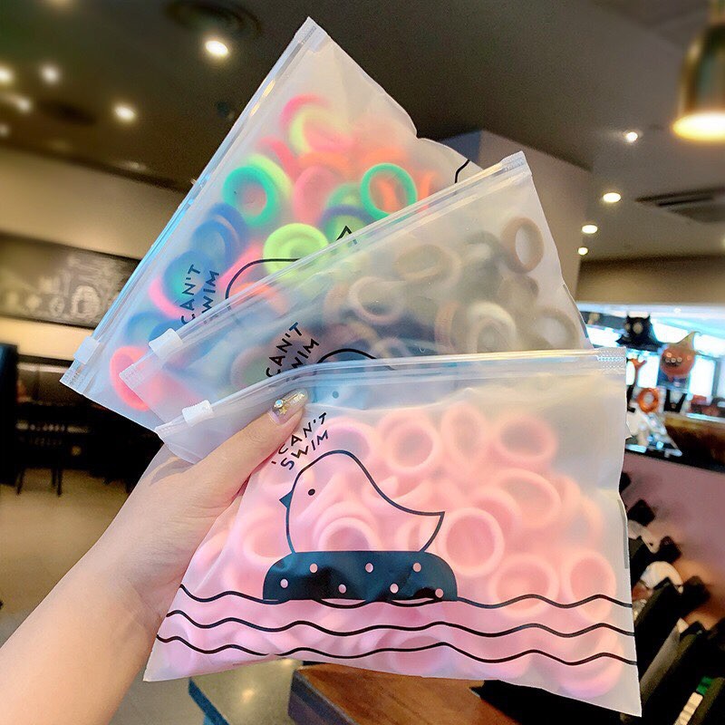 Set 50 chun buộc tóc màu co giãn cho bé túi con chim, sản phẩm tốt với chất lượng và độ bền cao, cam kết giống như hình
