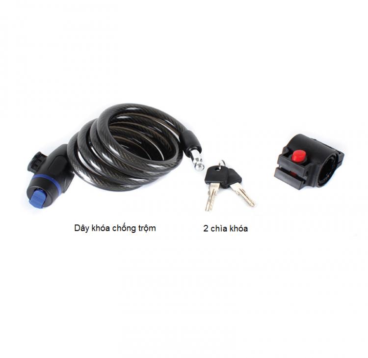 Khóa dây xe đạp chống trộm cao cấp