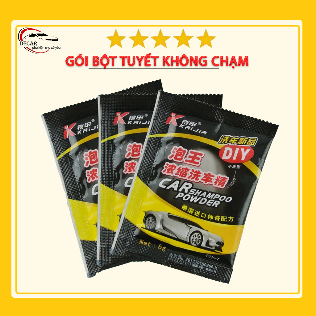 01 meal package bag wash cars do not touch powder shampoo 5gram mixed with 5 liters of water, package foam snow brush car wash steam Oto, motorcycle