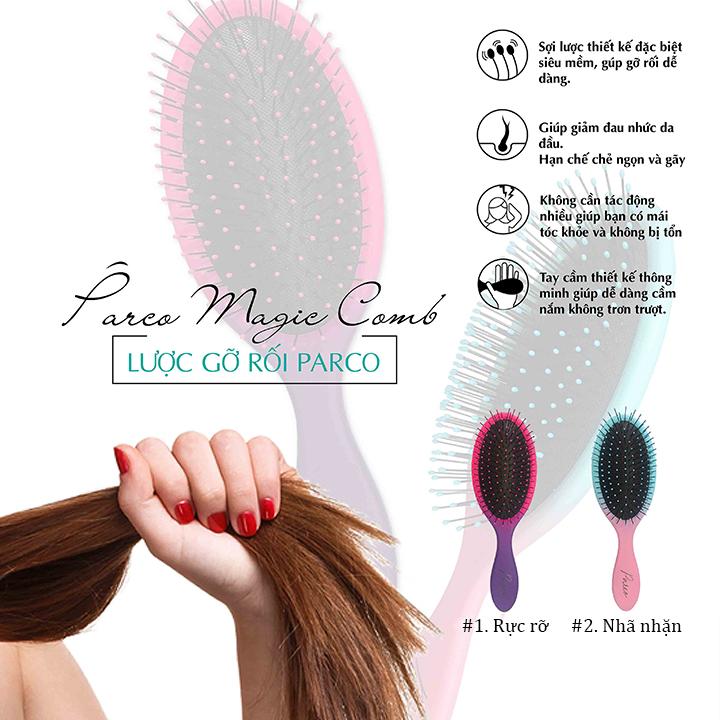 Lược Gỡ Rối Parco Magic Comb - Màu nhã nhặn