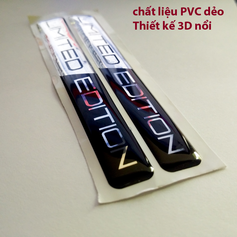 Bộ 2 Tem LIMITED EDITION PVC dẻo dán xe