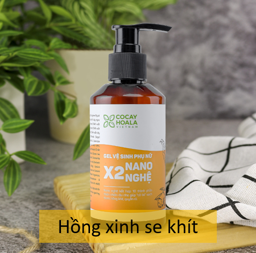 Gel ddvs phụ nữ x2 Nano nghệ [ngăn ngừa viêm nhiễm phụ khoa, kháng viêm, mùi, hồng xinh se khít]