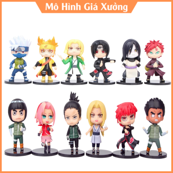 ( Có Lẻ ) Mô Hình 12 Nhân Vật Naruto - Hokage Làng LÁ  Jinchuriki Cửu Vĩ Shippuuden - Tượng Figure Naruto