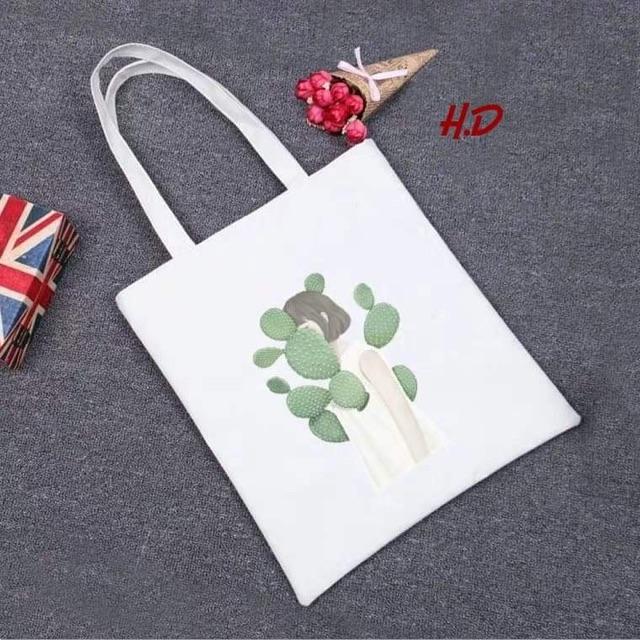 [Túi tote] Túi vải in hình cô gái HDA0419