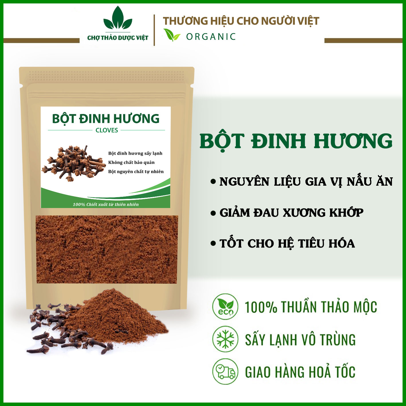 100g bột đinh hương nguyên chất