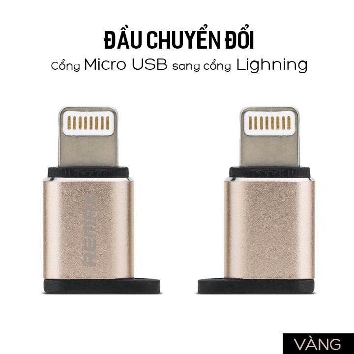 Đầu chuyển từ MicroUsb sang Lighning Remax RA-USB2