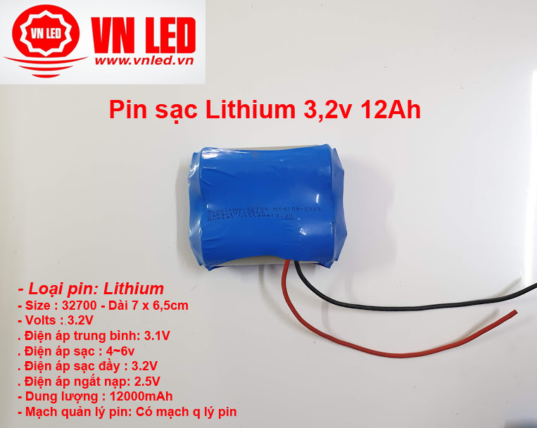 Pin sạc Lithium 12Ah và 15Ah cell pin cho đèn pha 40W và 60W, đèn đường 30W