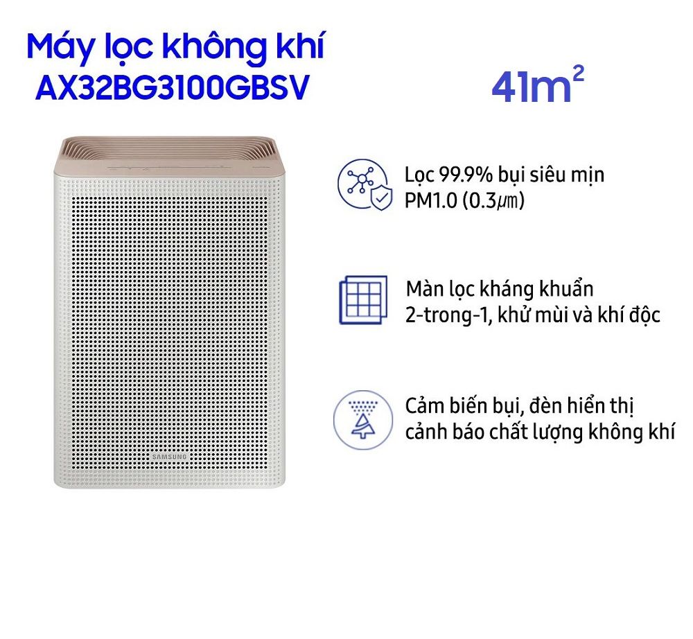 Máy lọc không khí samsung 41m2 ax32bg3100gbsv