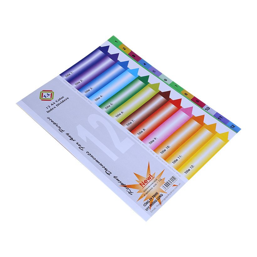 Chia File nhựa đánh số 1 - 12