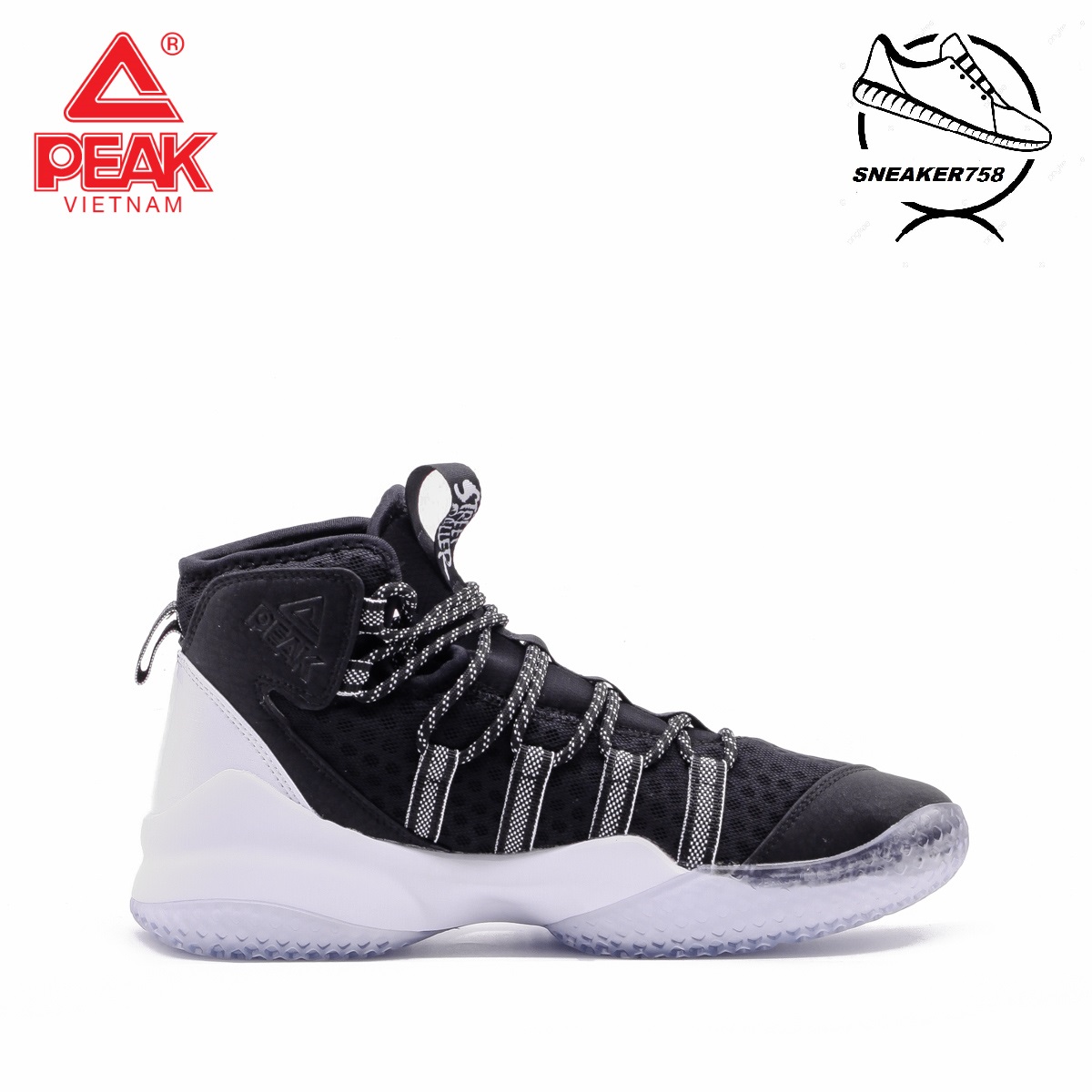 Giày PEAK Streetball Master DA830551 – Đen Trắng