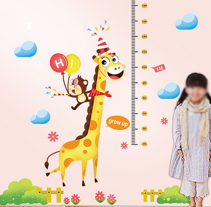 [HCM]Decal đo chiều cao cho bé Grow up