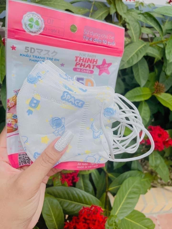 Freeship - COMBO 200 Chiếc Khẩu Trang 5D Trẻ Em  Chính Hãng (2-10 Tuổi) Lẻ