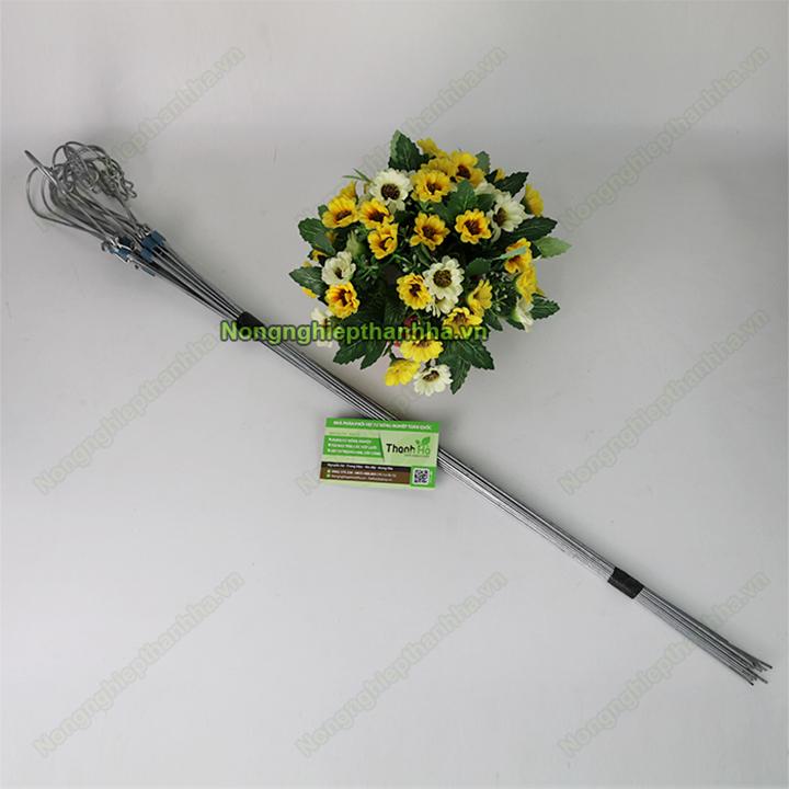 10 móc thép treo giỏ lan dài 70cm