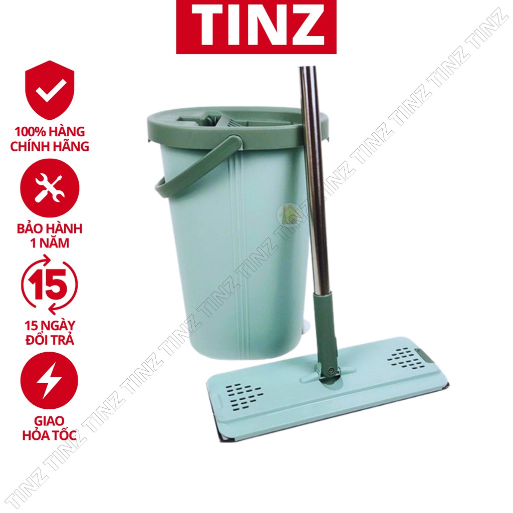 Cây lau nhà, bộ chổi lau nhà tự vắt thông minh 2 ngăn 360 độ TINZ|Mã Elip