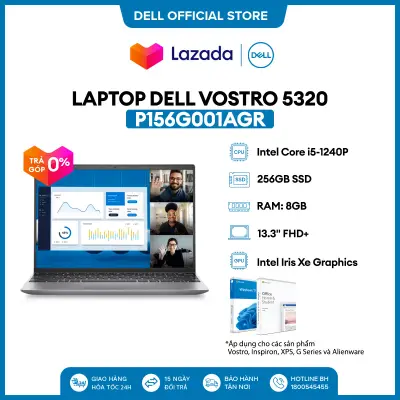 Laptop Dell Vostro 5320 P156G001AGR (Intel Core i5-1240P/ 8GB/ 256GB/ 13.3