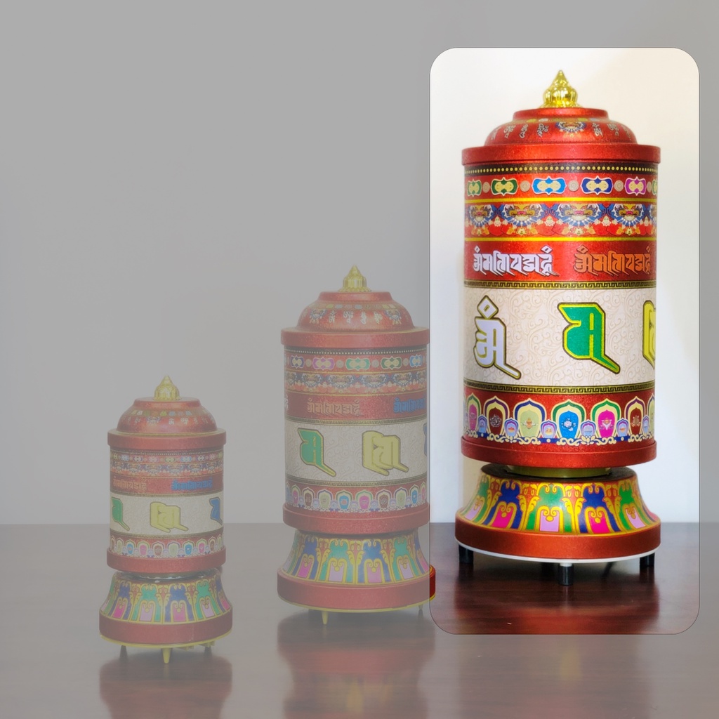 Kinh luân điện, kinh luân xoay vạn phúc size 21cm, 30cm, 48cm