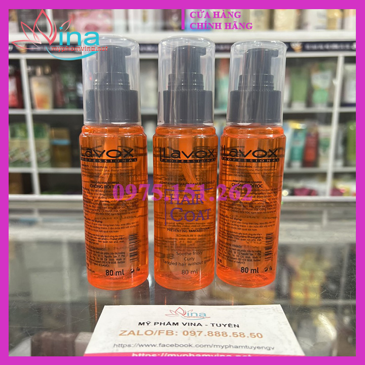 Dầu dưỡng bóng tóc lavox cam 80ml