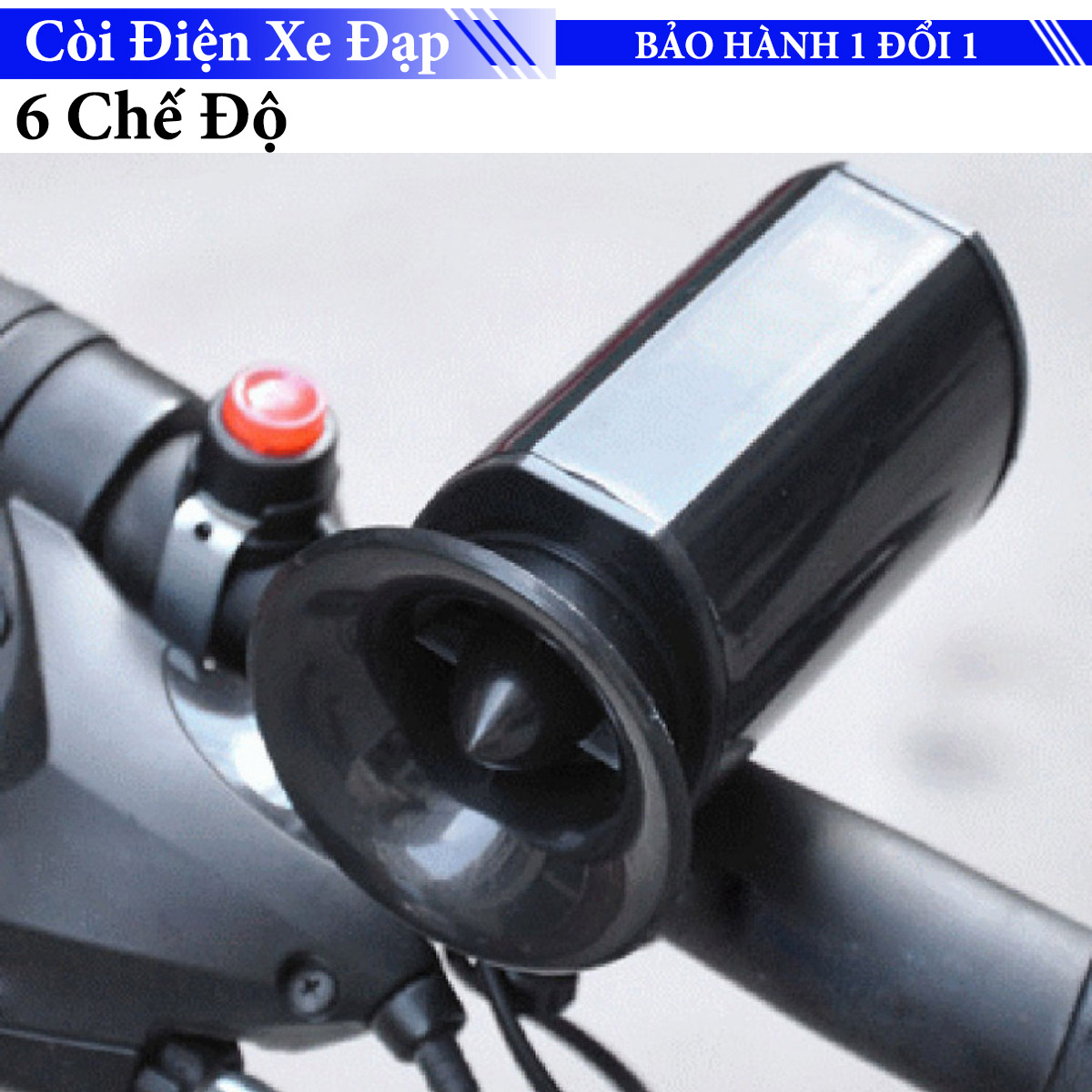 Còi xe đạp hỗ trợ 6 chế độ âm thanh - Còi điện tử