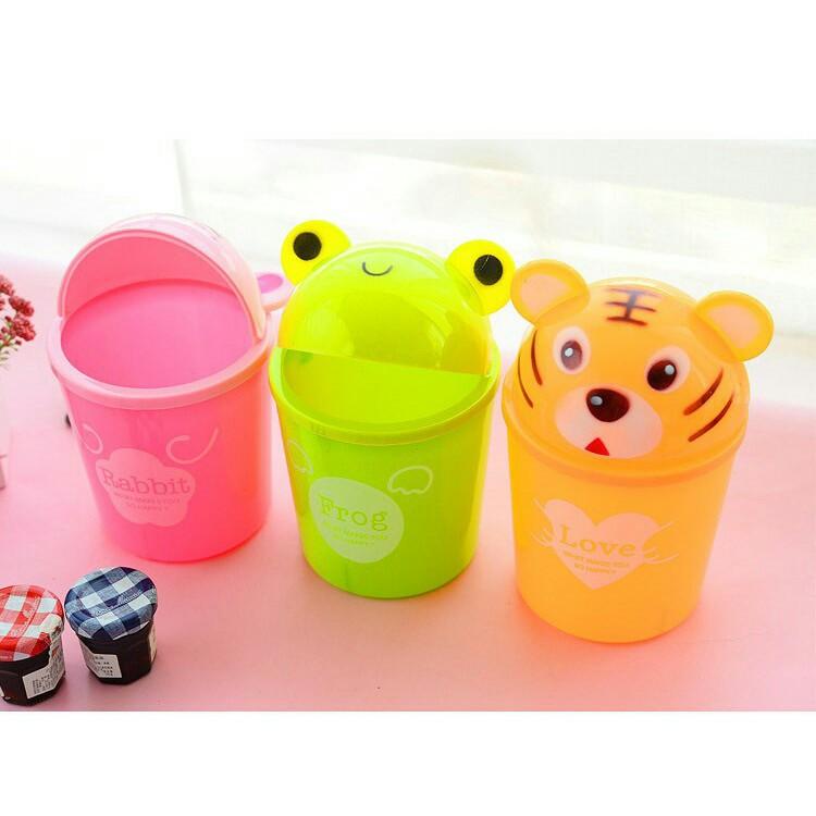 Thùng Rác Mini Để Bàn Văn Phòng Hình Thú Dễ Thương