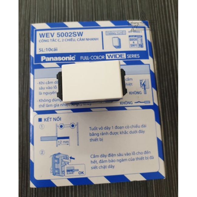 Công tắc 1 chiều, 2 chiều Panasonic Wide WEV5001SW , WEV5002SW (1 Hạt)