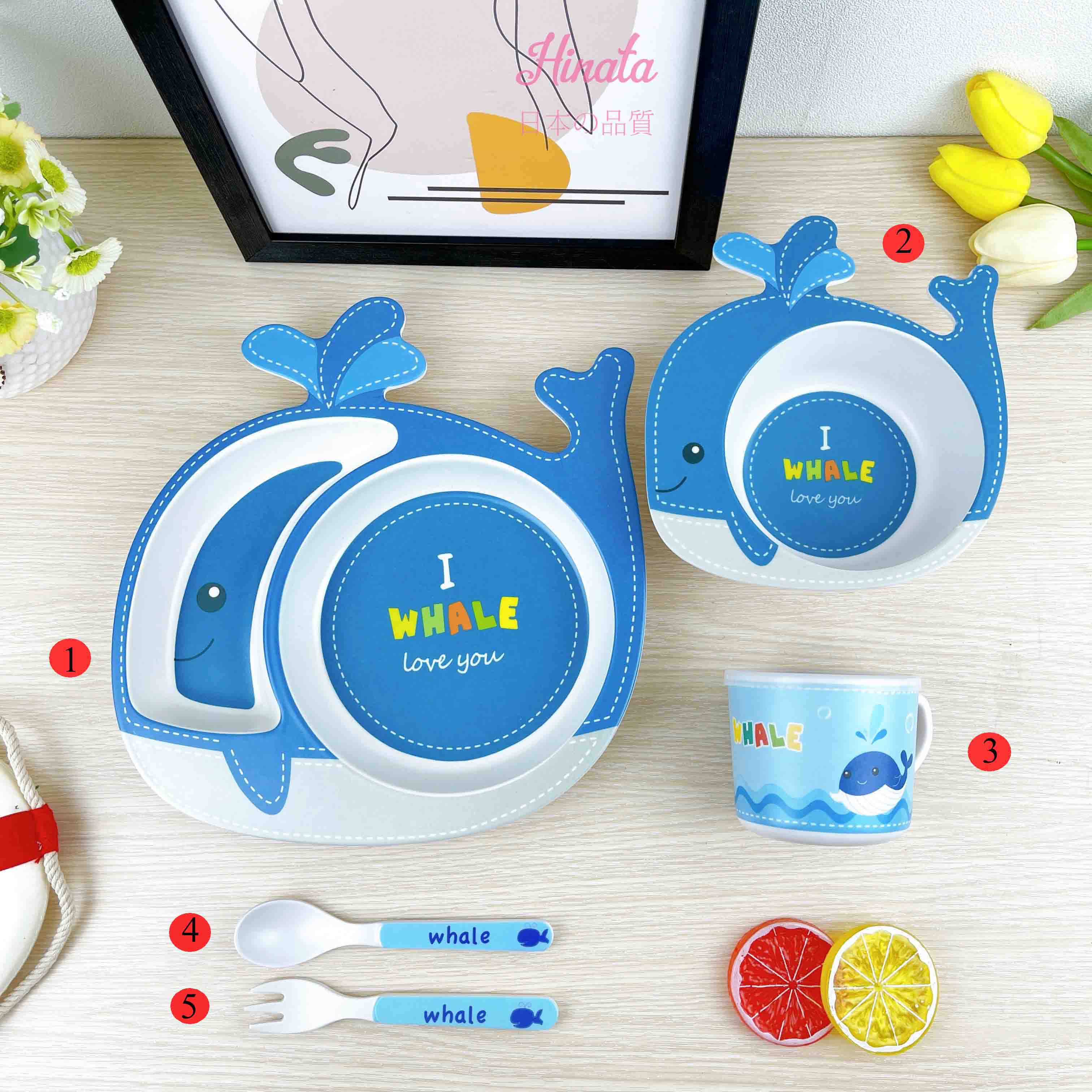 Trọn bộ bát ăn dặm Hinata Nhật Bản BAD01